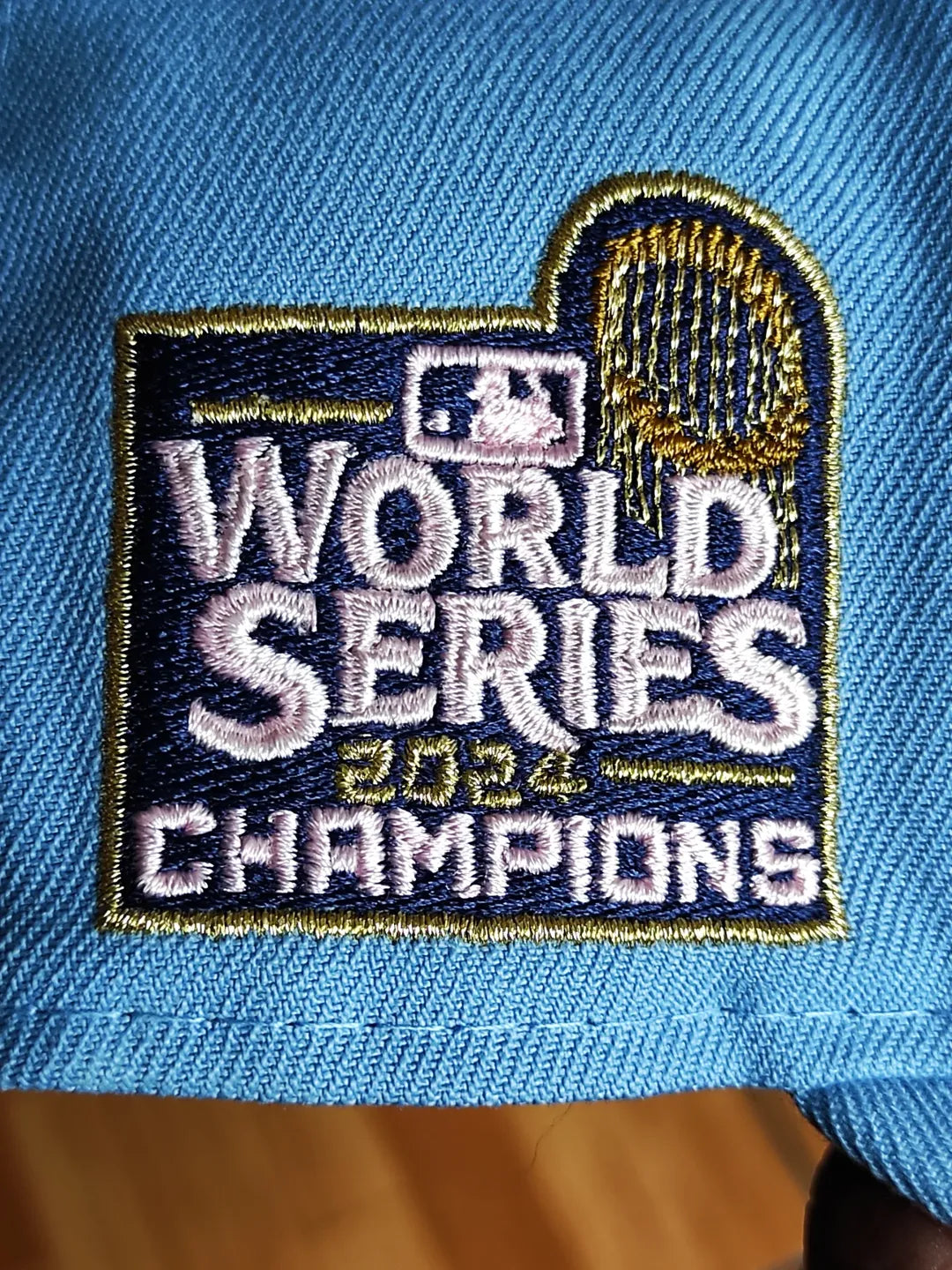 New Era Los Angeles Dodgers campeones serie mundial 2024 rosa cielo 59fifty