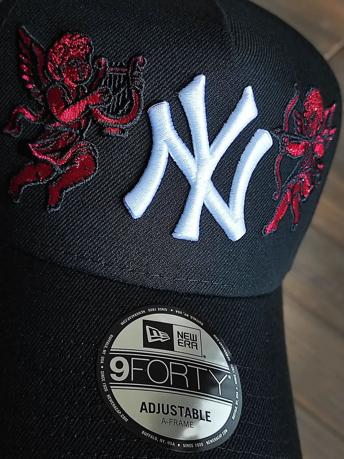 New Era New York Yankees world series Ángel 🏹 black red 9forty a frame
