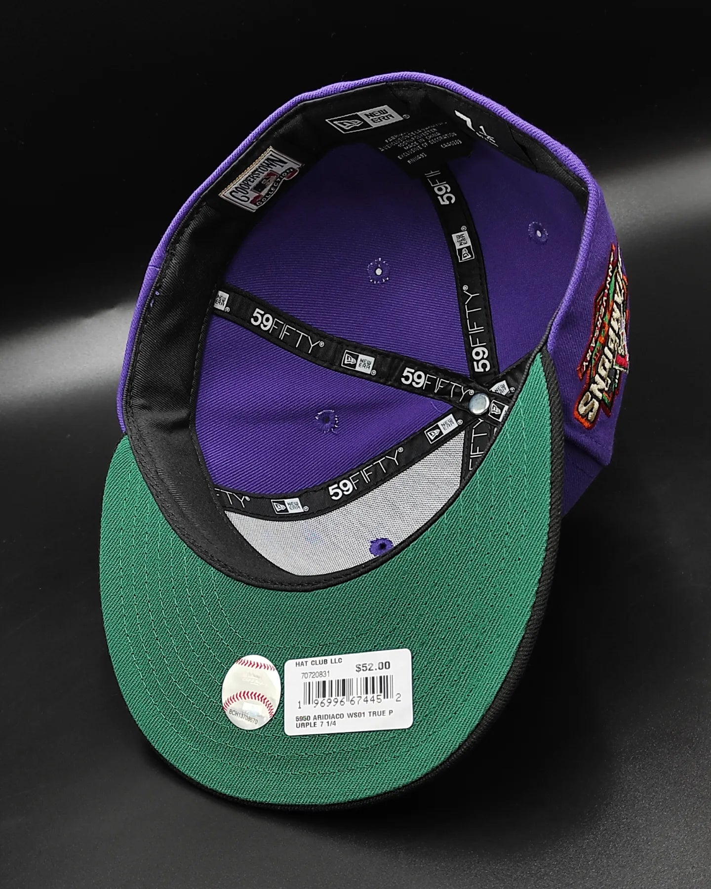 Gorra New Era 59 Fifty Arizona Diamondbacks 20 Aniversario - morado negro