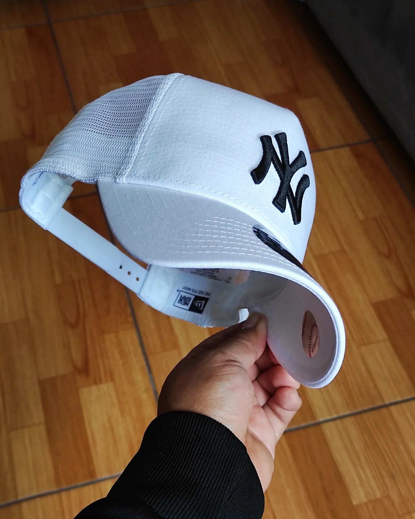 Gorra trucker a-frame blanca New Era New York Yankees