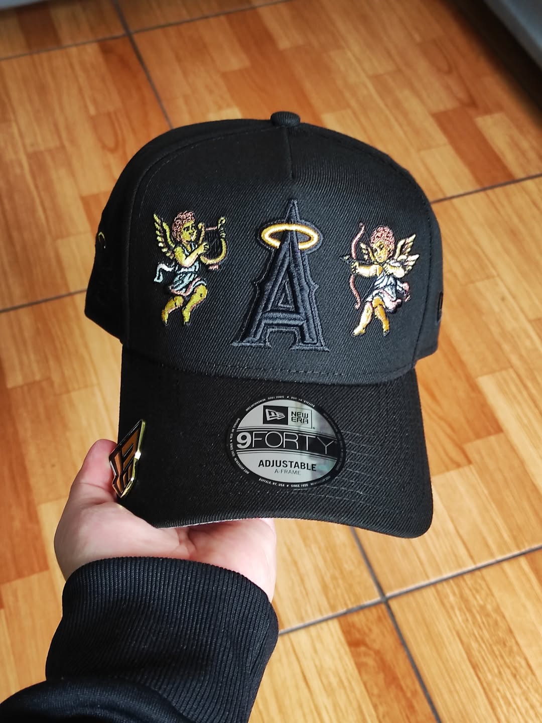 Gorra 9FORTY A-Frame Cupid negra de New Era de los Angels