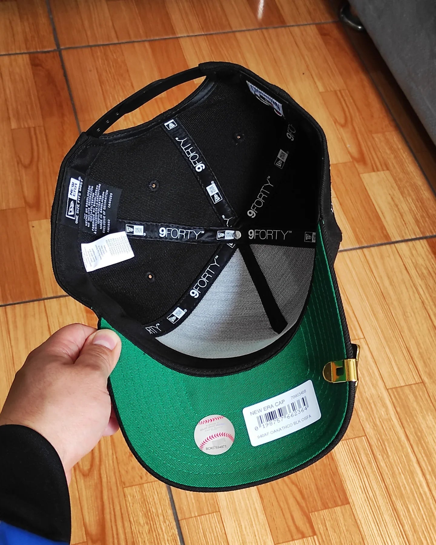 New Era Oakland Athletics Black Metallics 9Forty A Frame Snapback Hat