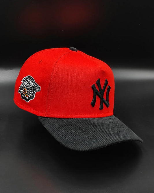 New Era New York Yankees naranja/negro🎃 Gorra Snapback aframe de pana 9forty