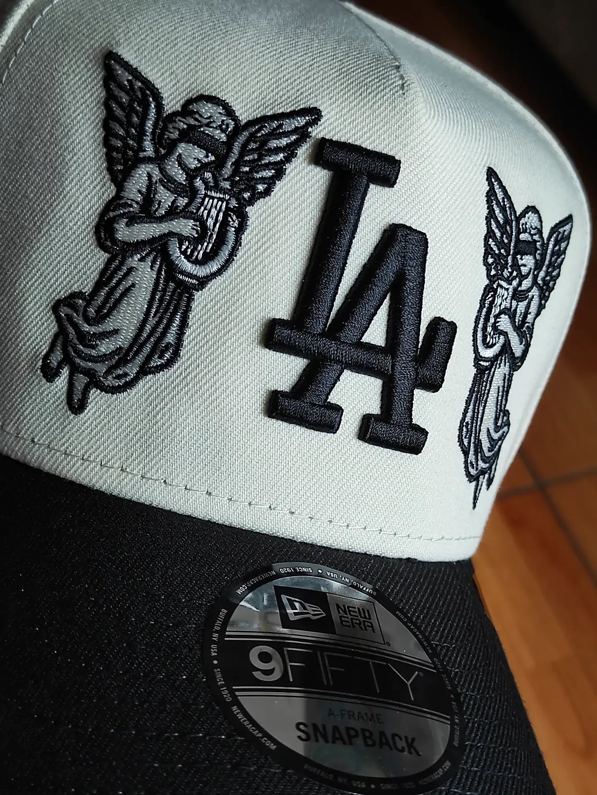 New Era Los Angeles Dodgers 40th Anniversary Angel Chrome Two Tone Edition 9Fifty A Frame Snapback Hat