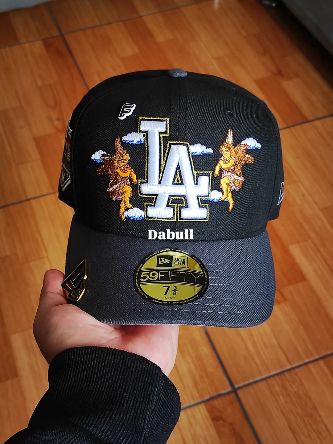 GORRA NEW ERA 59FIFTY LOS ANGELES DODGERS MLB NEGRA GRAFITO DOS TONOS UV ROSA