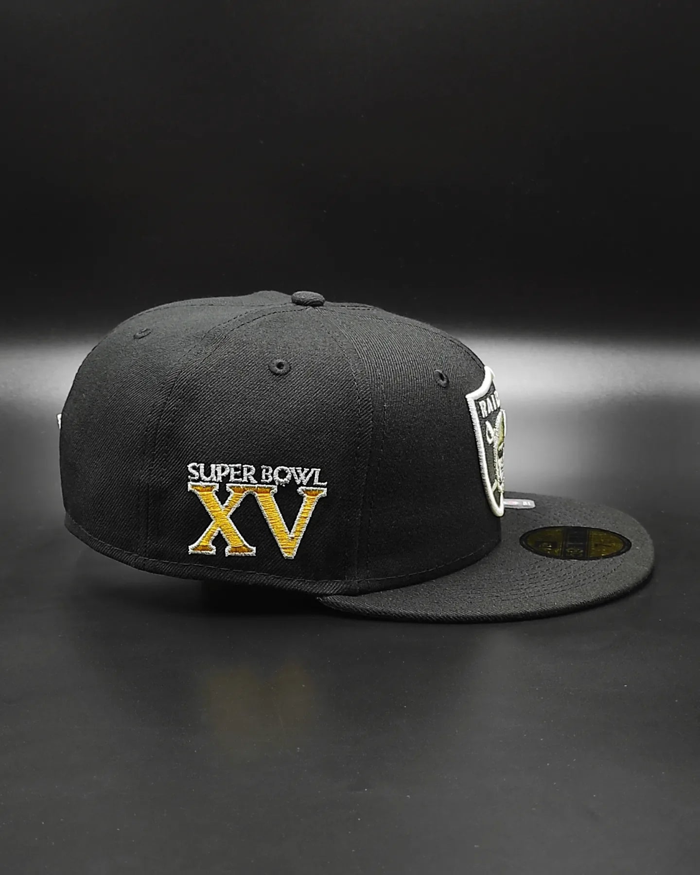 Gorra ajustada 59fifty New Era Las Vegas Raiders Super Bowl XV edición negra