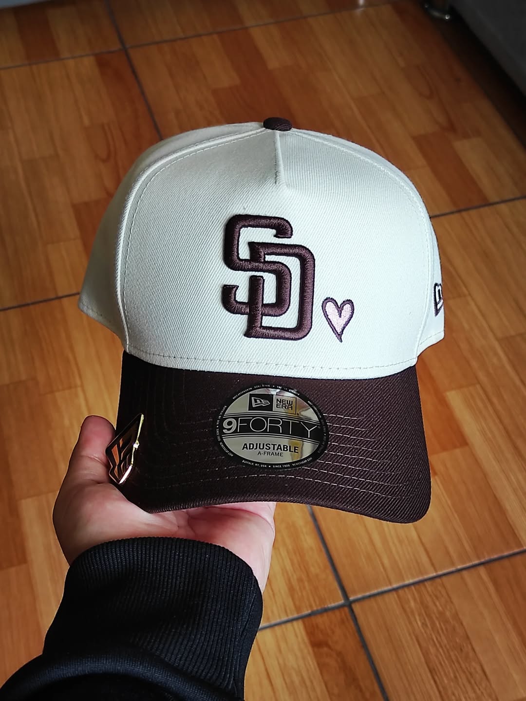 San Diego Padres "Pink Satin Hearts Walnut" 9FORTY A-Frame Snapback