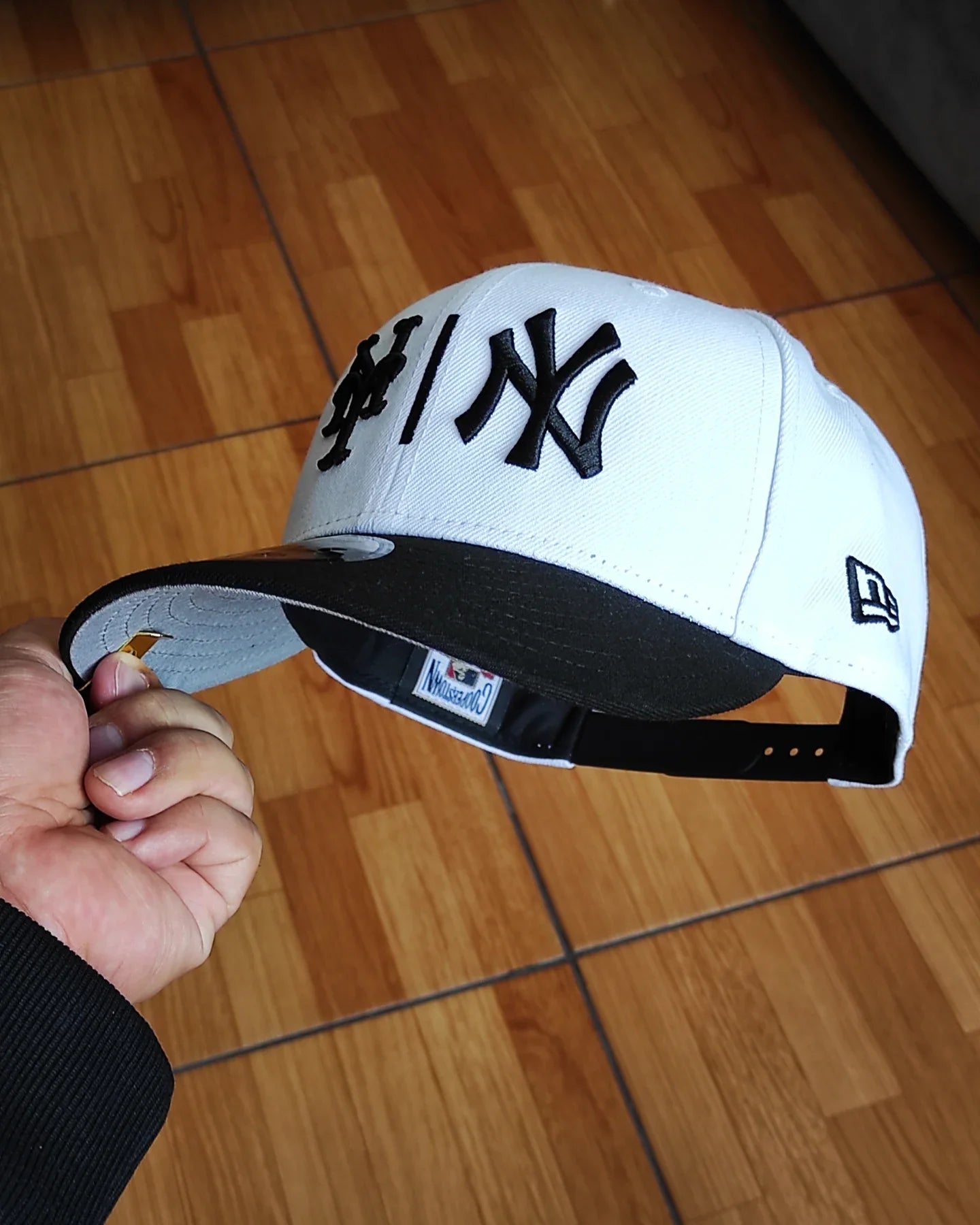 Gorra New Era New York Yankees vs Mets Subway Series negra y blanca 9FIFTY con cierre ajustable