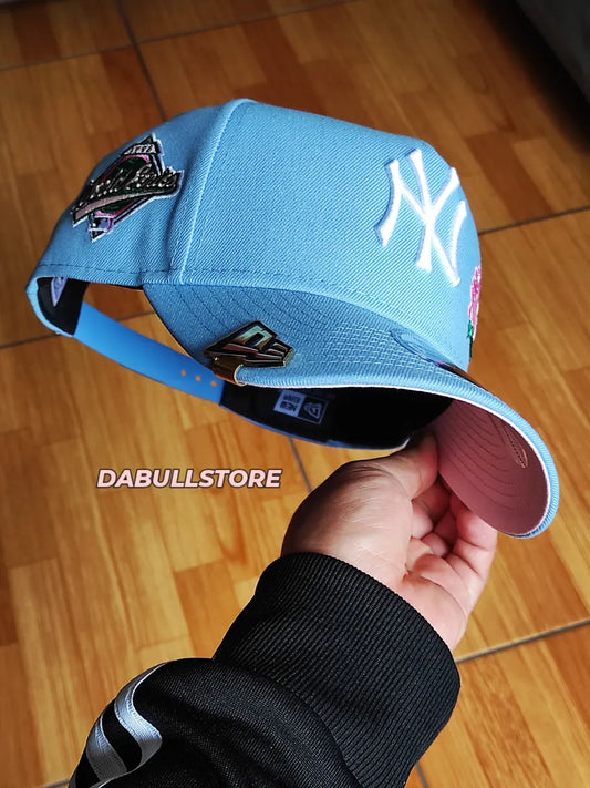 Gorra New Era New York Yankees World Series 1996 SKY azul rosa 9forty A-FRAME