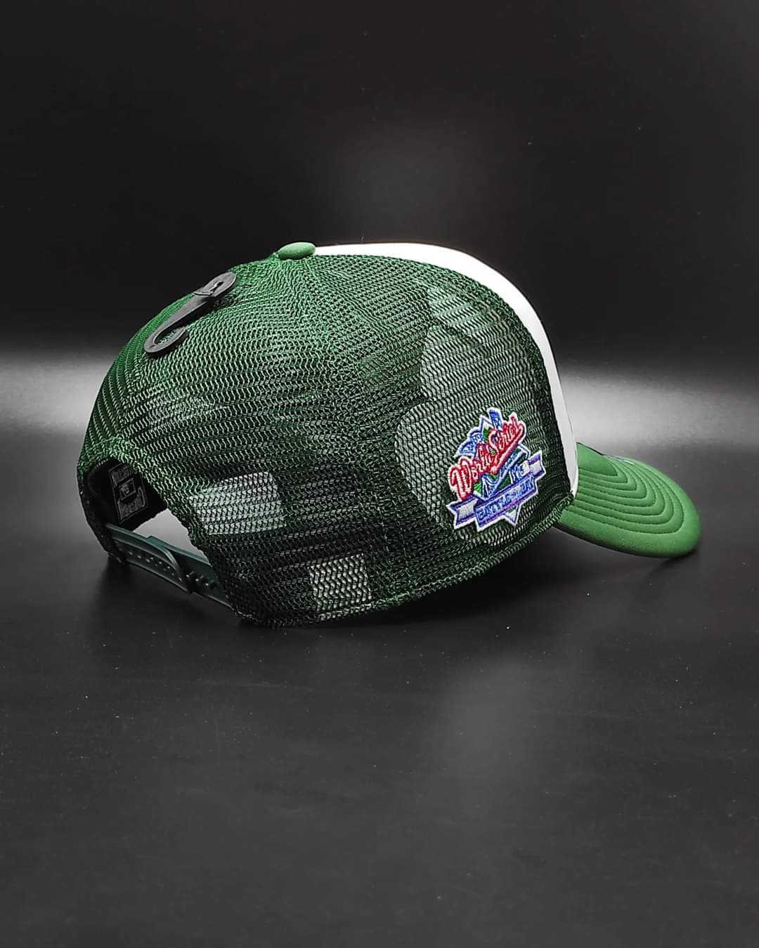 Gorra snapback trucker champ offside de espuma verde oscuro de la Serie Mundial de los Oakland Athletics de 47 Brand