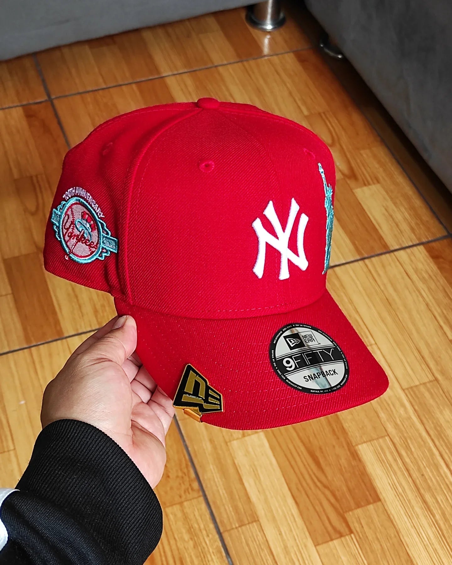 New Era New York Yankees 100 Aniversario Colección Liberty 🗽 9FIFTY Snapback - Rojo