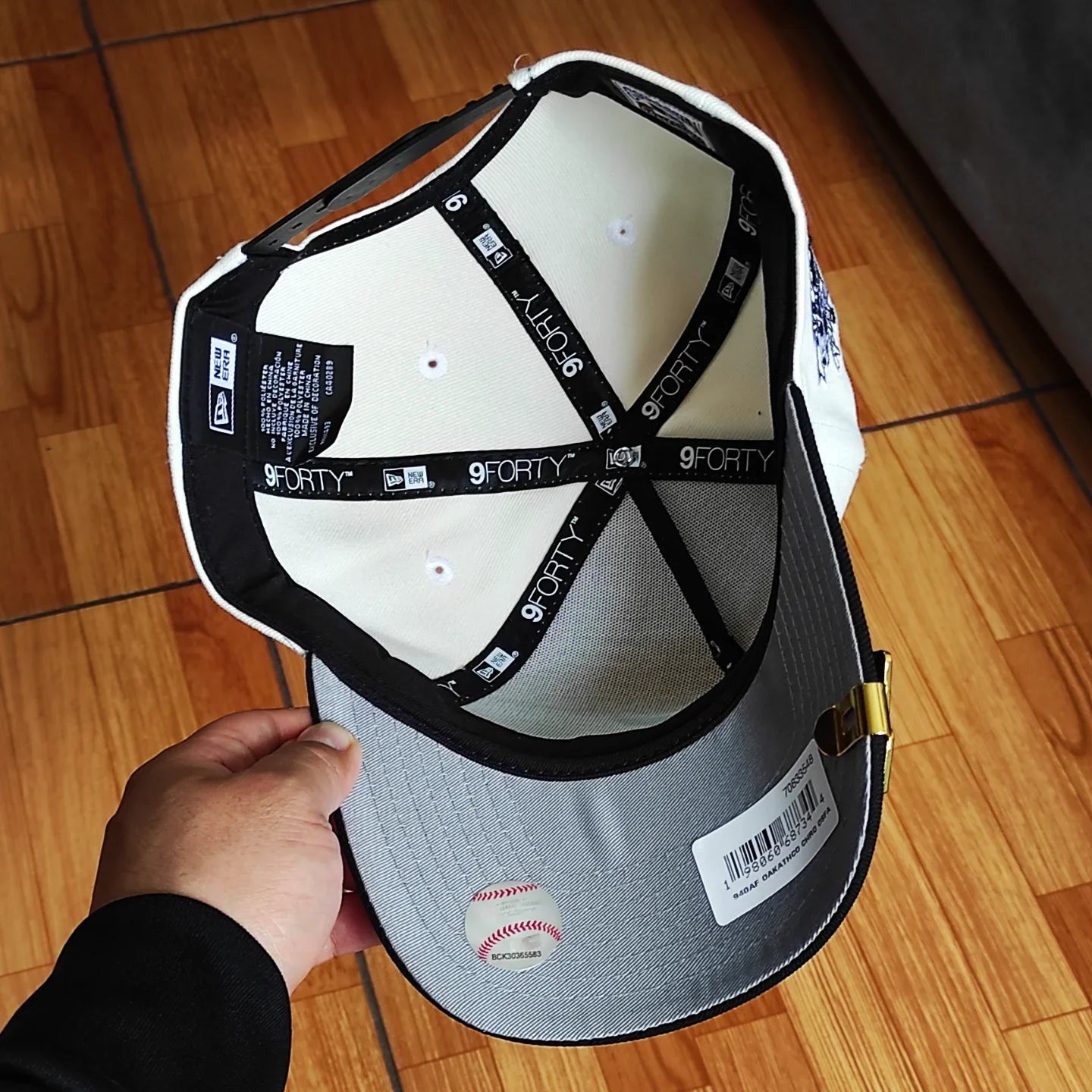 Gorra New Era Oakland Athletic Upside Down Chrome Black 2 Tone World Series 9Forty A-Frame Snapback