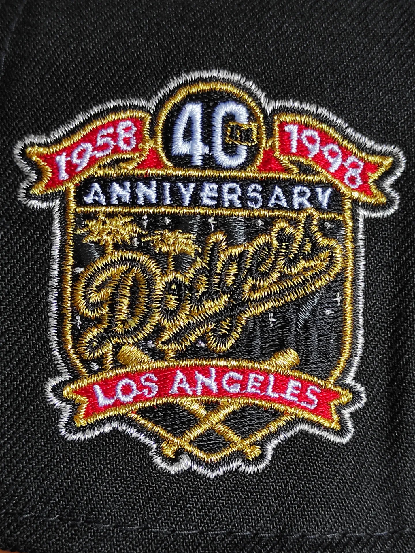 Gorra Ajustada New Era Los Angeles Dodgers Edición 40 Aniversario Black Crows 59Fifty