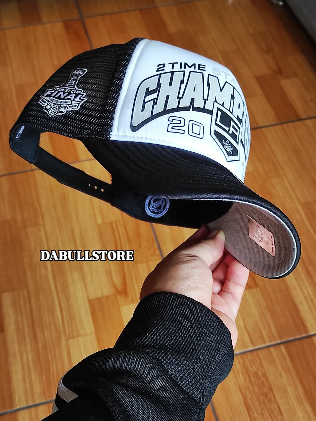 Gorra trucker snapback de espuma negra vintage de los Los Angeles Kings de 47Brand, Copa Stanley 2014