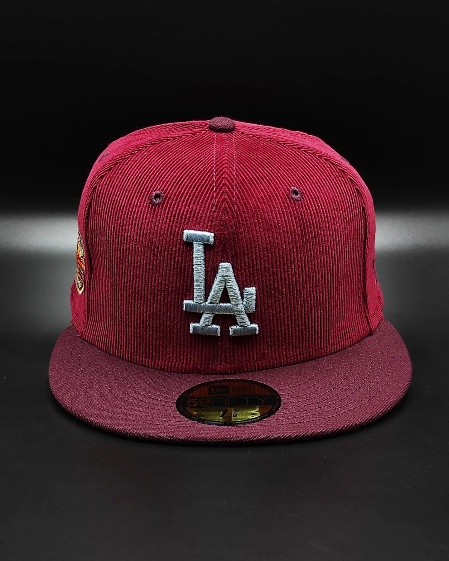 Gorra New Era 59fifty cord dream Los Angeles Dodgers 50th Anniversary Stadium Patch - Granate