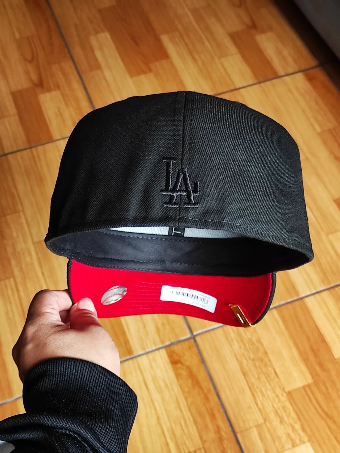 Gorra ajustada 59Fifty New Era Los Angeles Dodgers 40 Aniversario del Estadio Edición Blackout Fuego Rojo