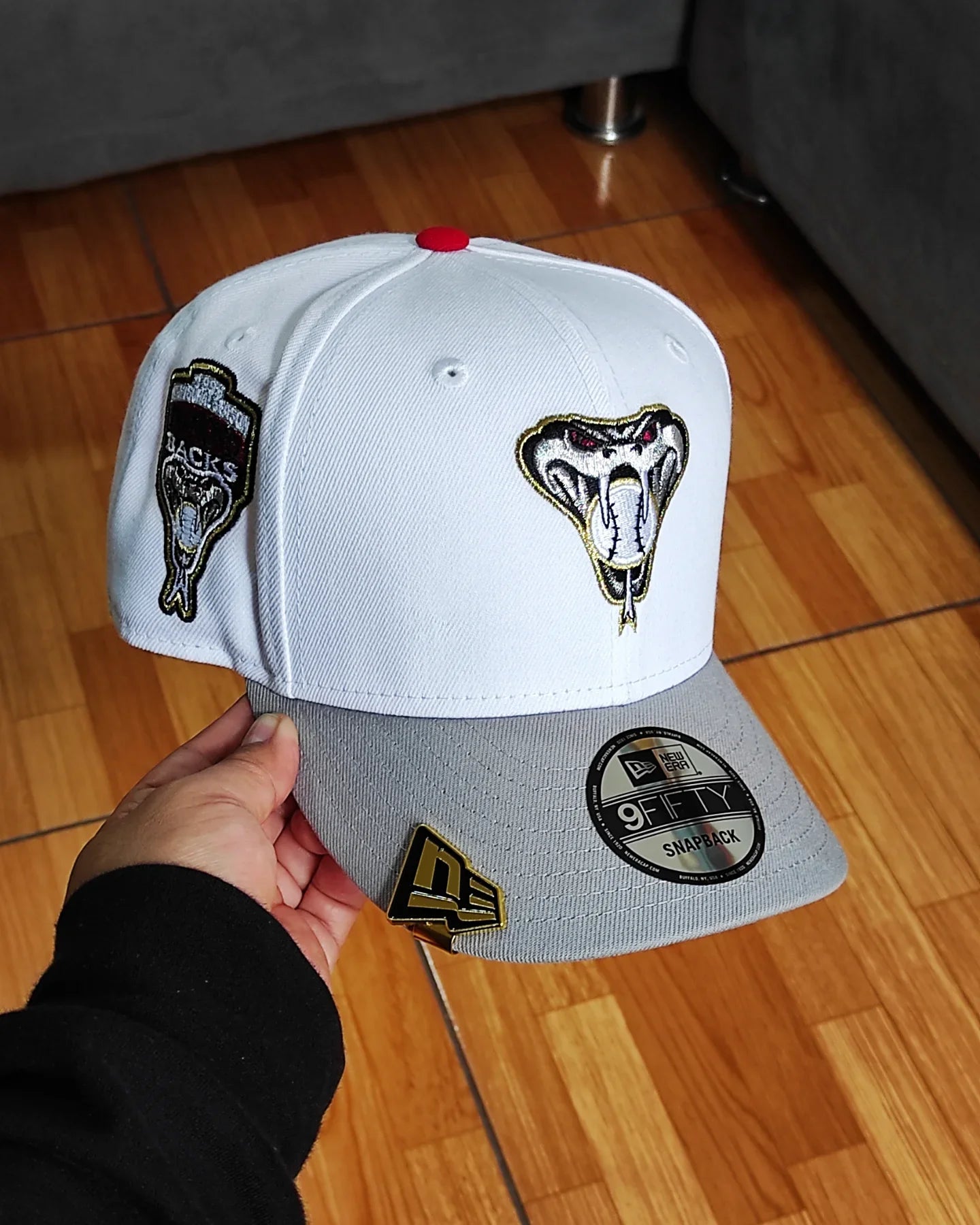 New Era Arizona Diamondbacks gris claro rojo 1998 temporada inaugural 9FIFTY SNAPBACK