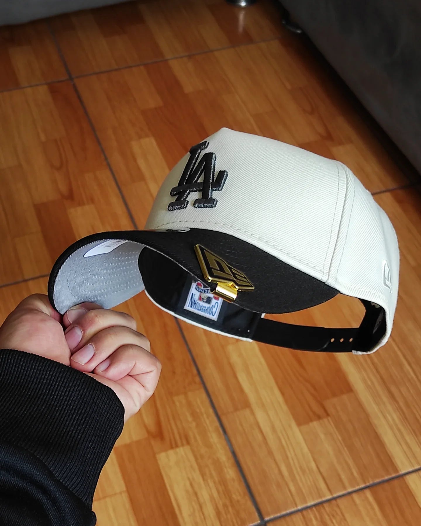 New Era Los Angeles Dodgers 100 aniversario Cromado negro 9 Forty A-FRAME
