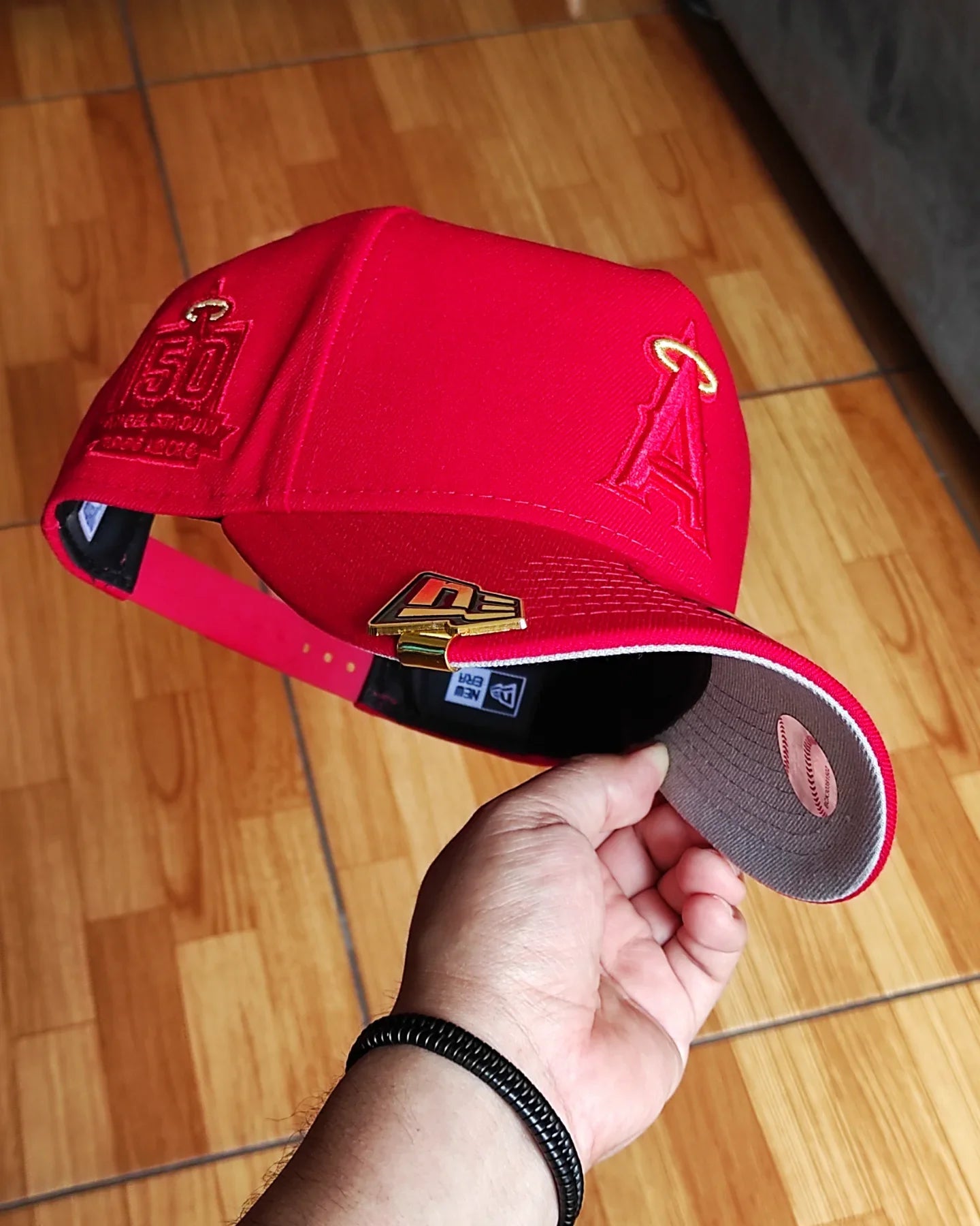 Gorra New Era Anaheim Angels Stadium 50th Anniversary All Red Edition 9Forty A Frame Snapback