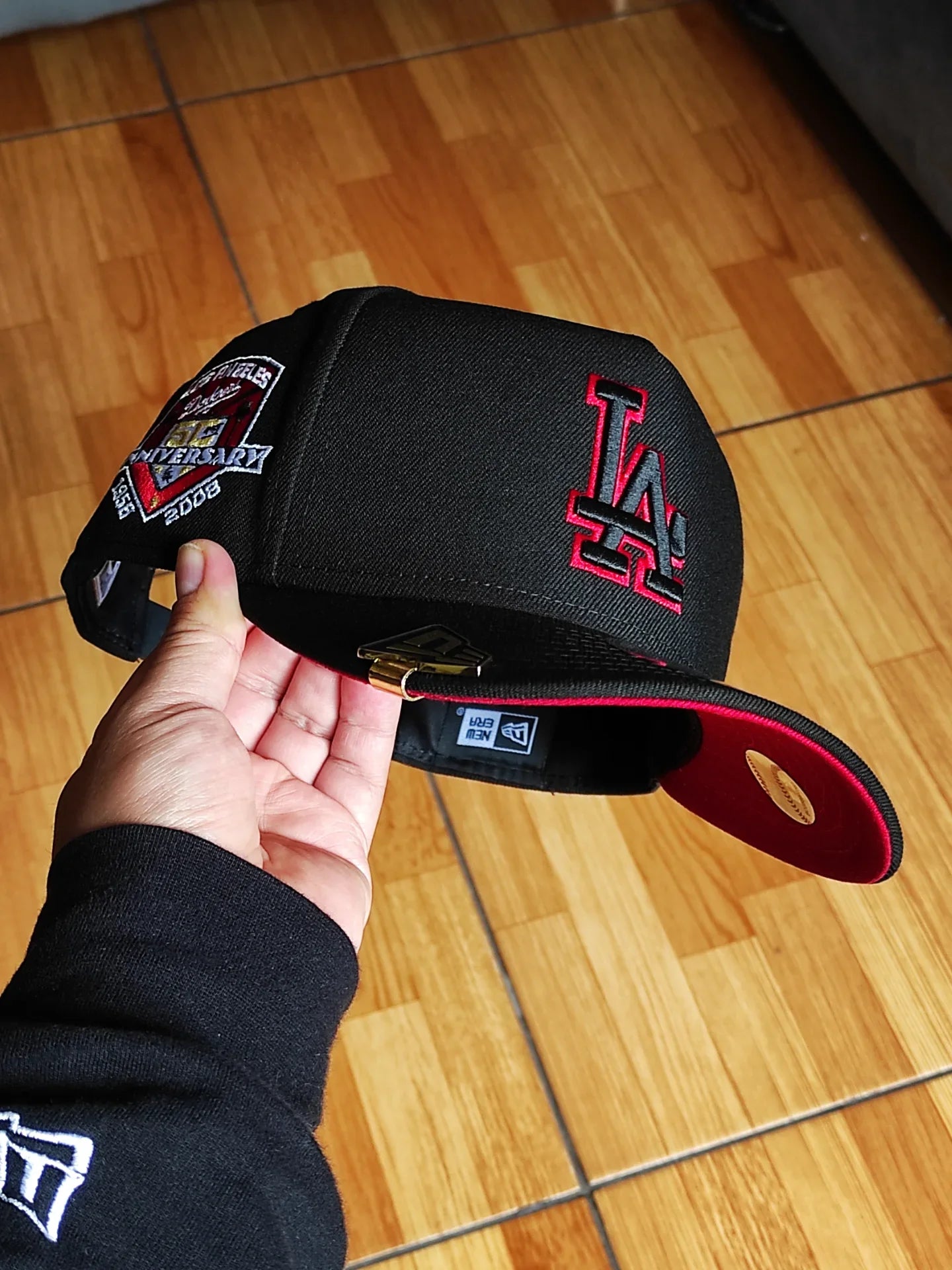 Gorra Snapback 9Fifty A Frame New Era Los Angeles Dodgers 50 Aniversario Blackout Red Prime Edition