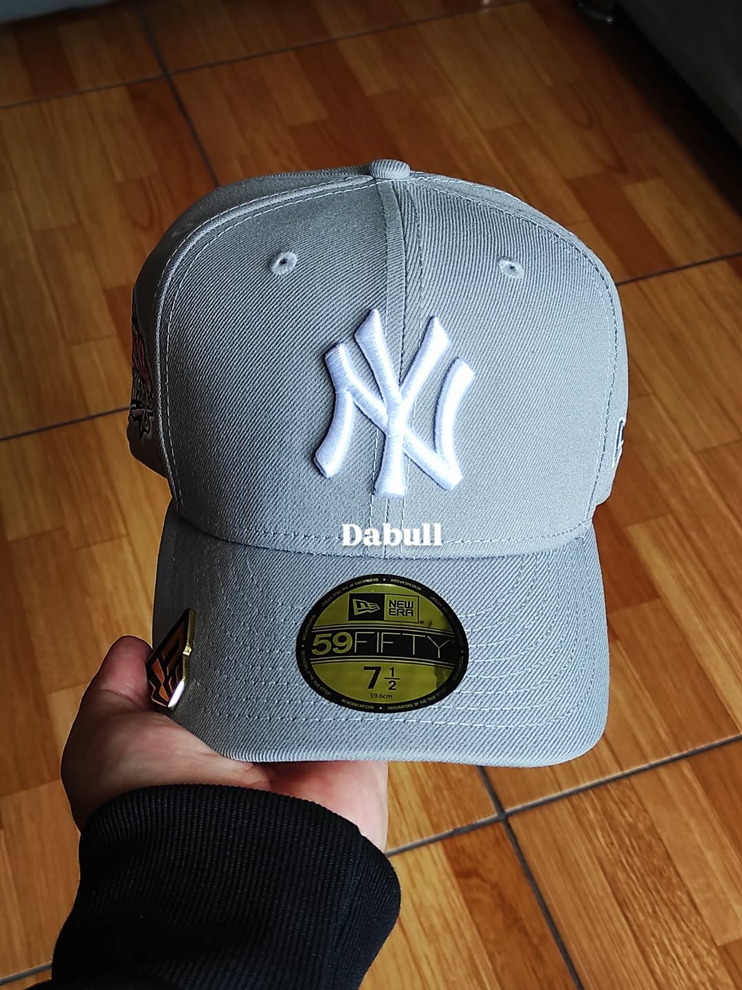 New era New York Yankees Serie Mundial gris/rosa 59FIFTY