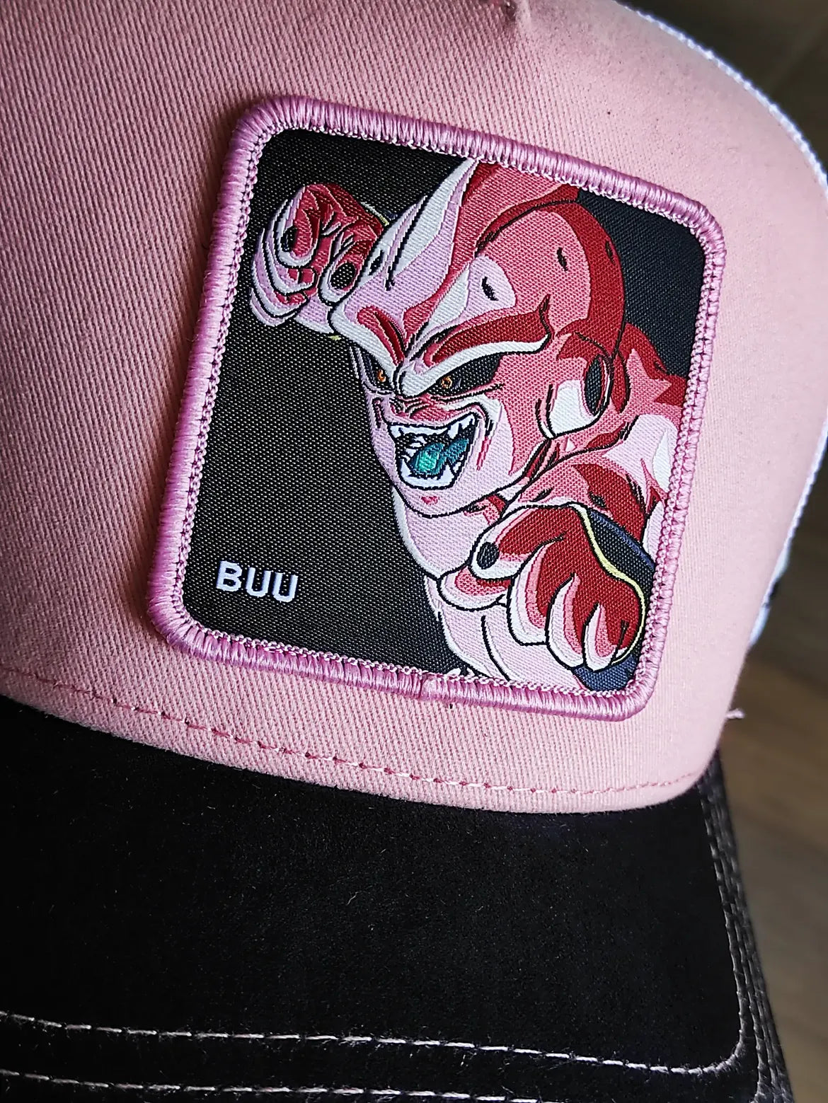 Capslab kid buu trucker cap black pink