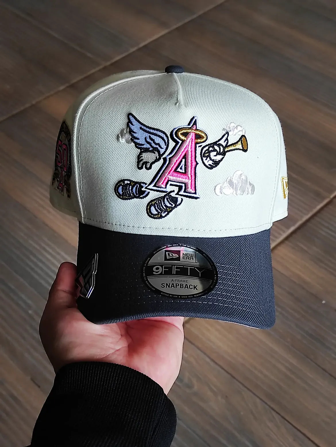 New Era Anaheim Angels 50th Anniversary Clouds Black Prime Edition 9Fifty aframe Hat