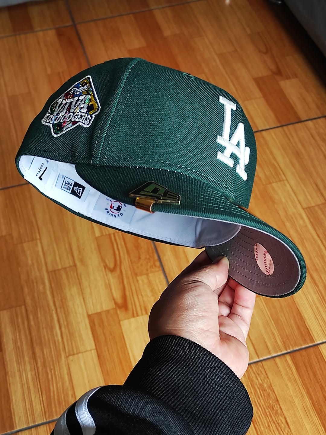 Gorra ajustada 59fifty New Era Los Angeles Dodgers verde oscuro viva