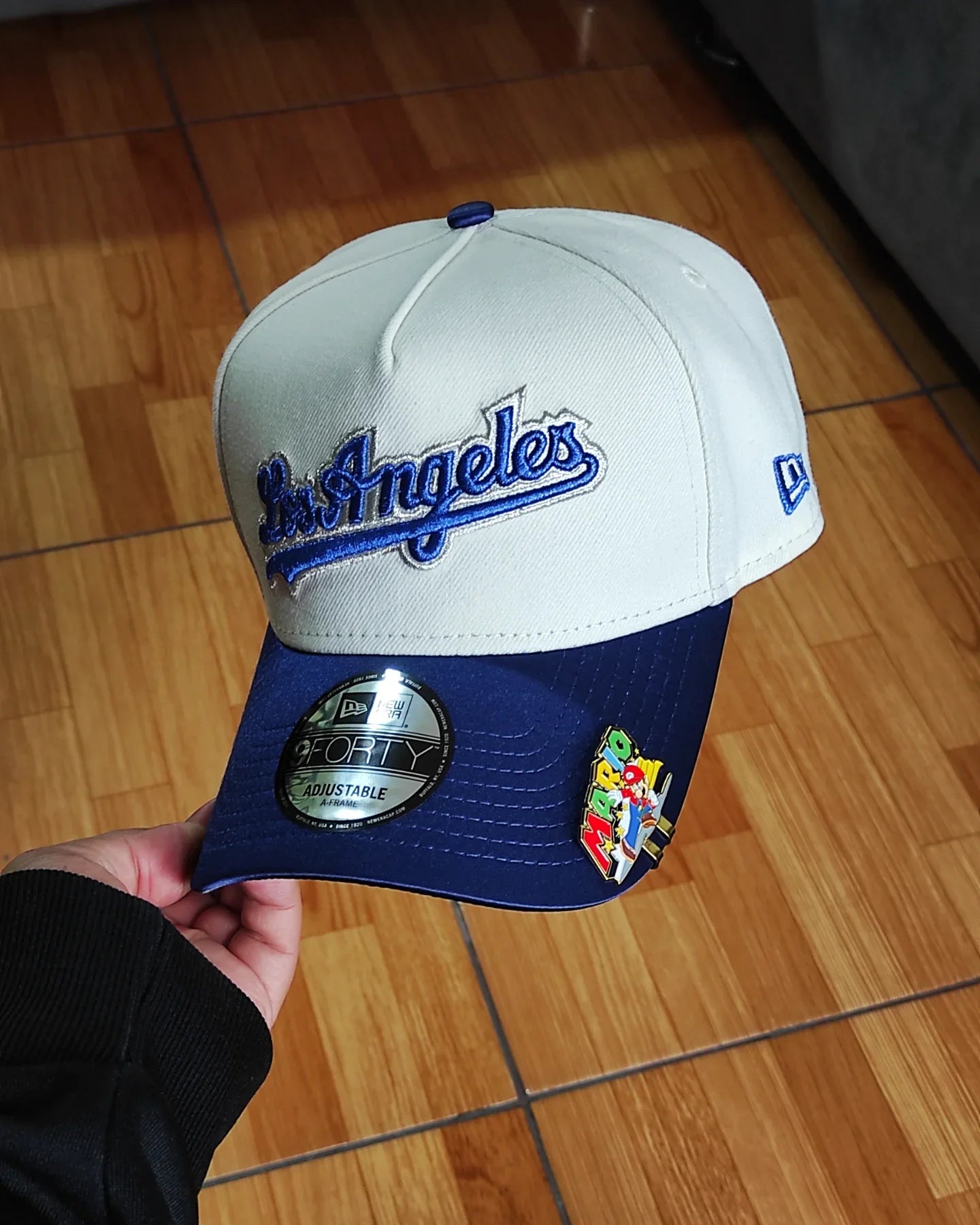 Gorra snapback New Era Los Angeles Dodgers Chrome con visera satinada Two Tone A Frame 9Forty
