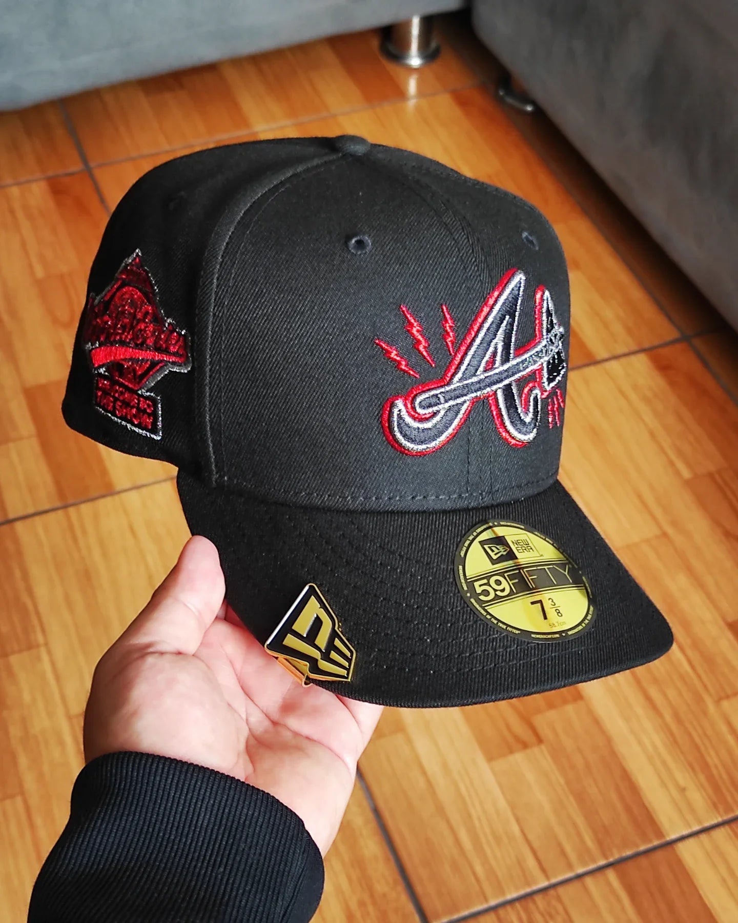Gorra New Era Atlanta Braves World Series 1995 ⚡ Edición Negra 59Fifty Ajustada