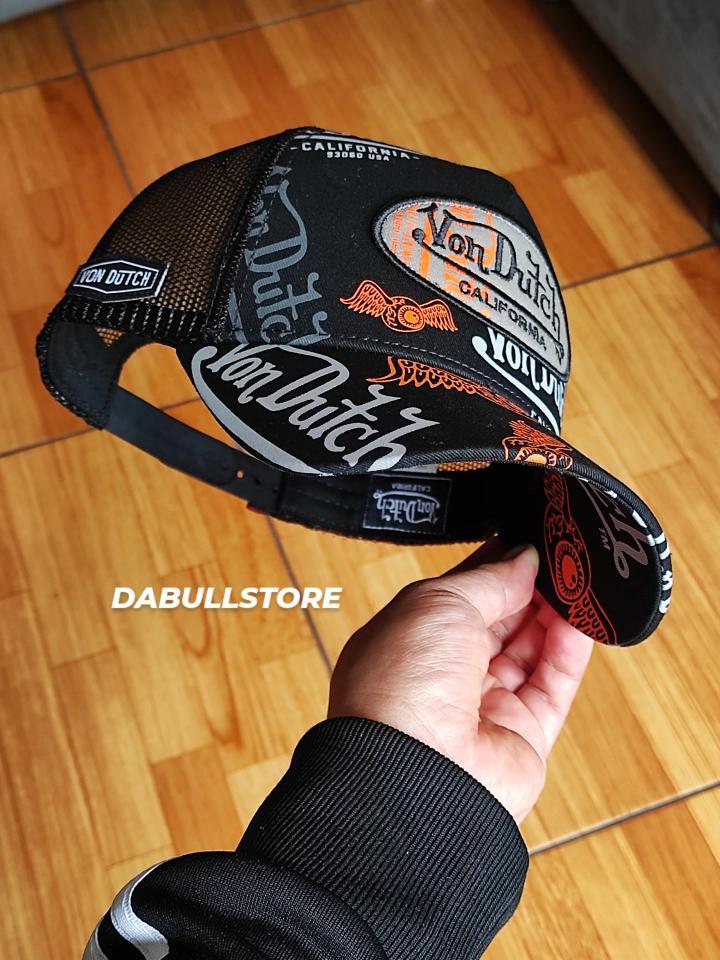 Gorra Von Dutch trucker multilogo edición negra