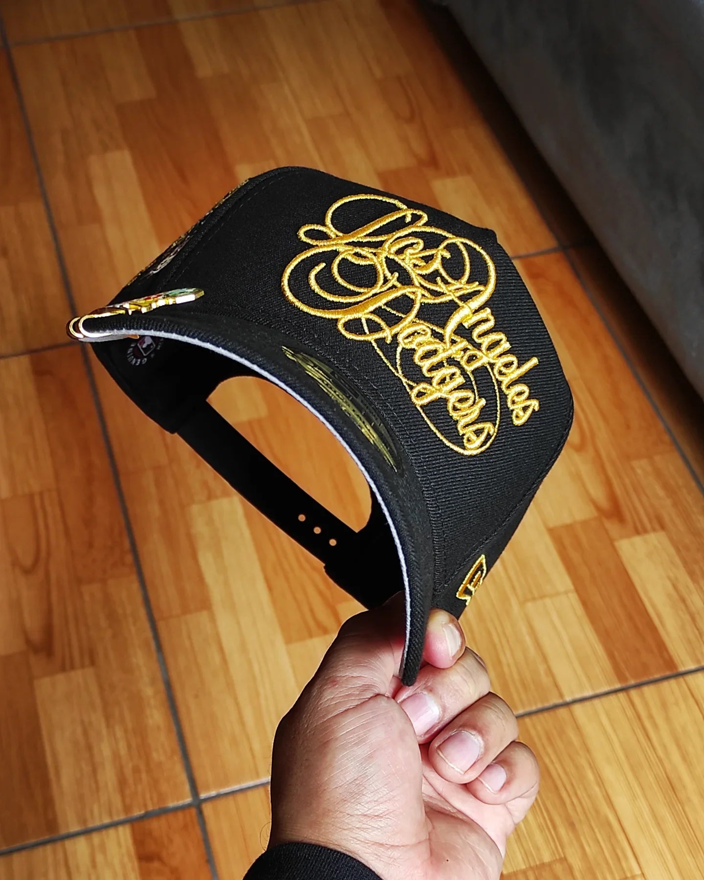 New Era Los Angeles Dodgers SCRIPT dorado premium 9 FORTY A-FRAME