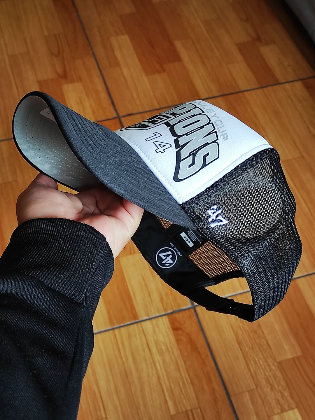 Gorra trucker snapback de espuma negra vintage de los Los Angeles Kings de 47Brand, Copa Stanley 2014