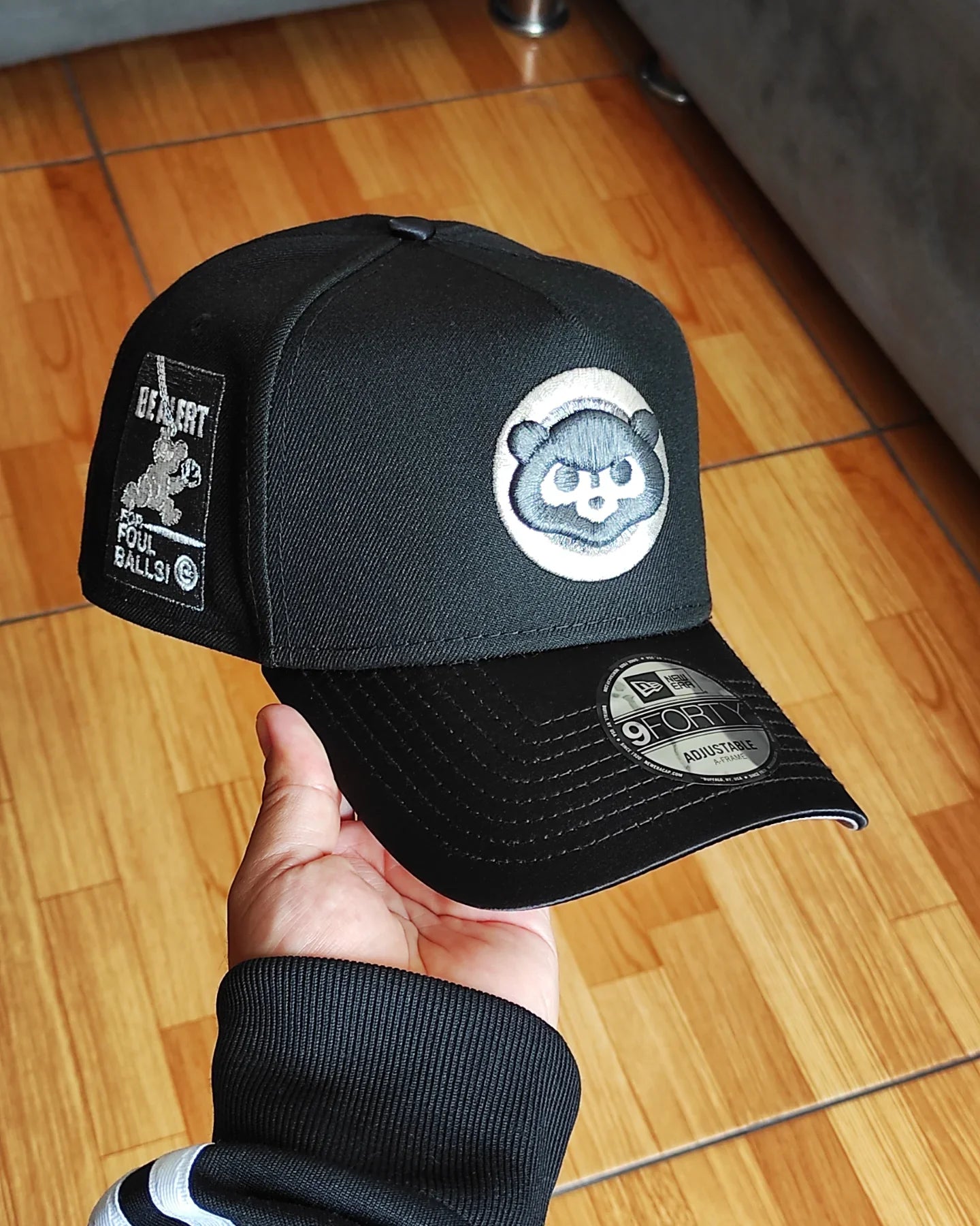 New Era Chicago Cubs visera satinada negra 9 FORTY A-FRAME