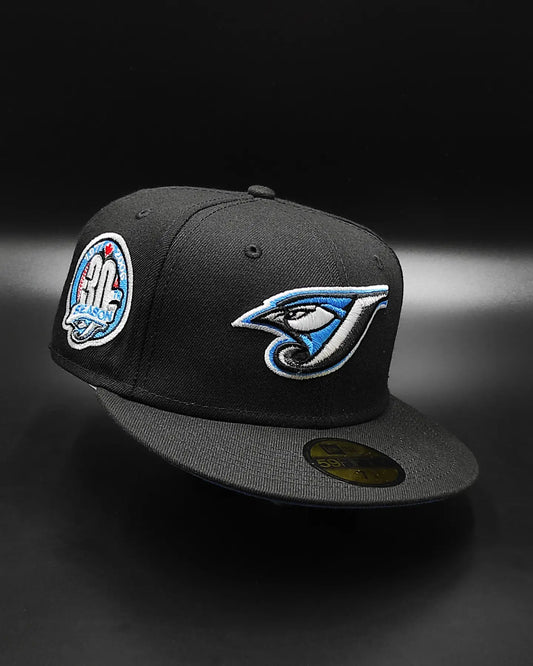 Gorra ajustada New Era Toronto Blue Jays 30th Season 59Fifty negra y azul