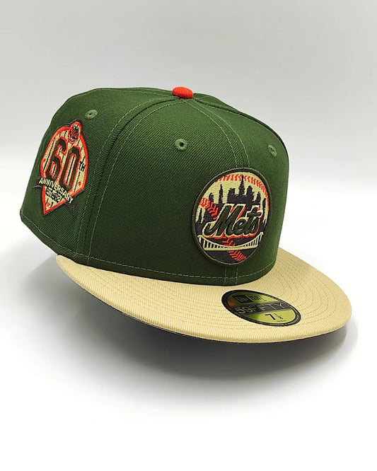 Gorra ajustada 59fifty New Era New York Mets 60 aniversario edición camuflaje de dos tonos
