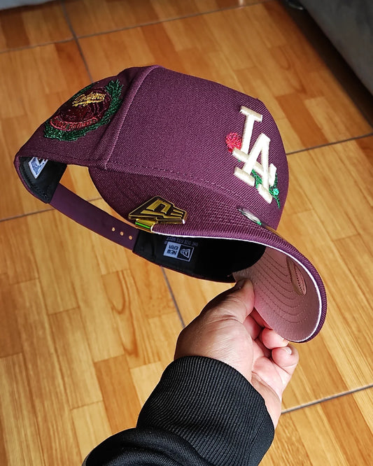 Gorra New Era Los Angeles Dodgers rosa🌹 9 FORTY A Frame snapback