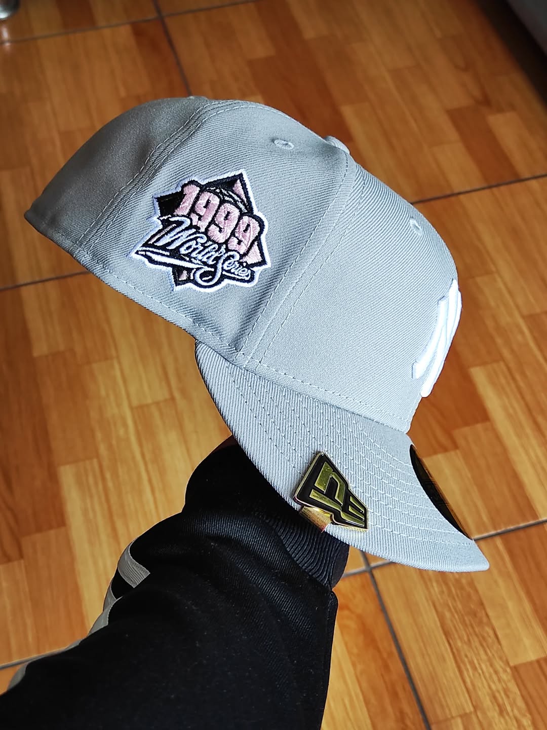 New era New York Yankees Serie Mundial gris/rosa 59FIFTY