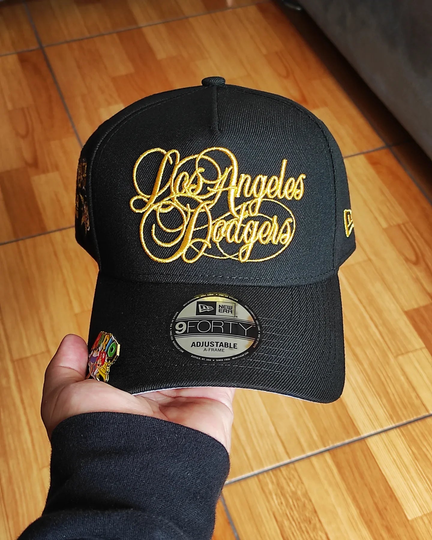 New Era Los Angeles Dodgers SCRIPT dorado premium 9 FORTY A-FRAME