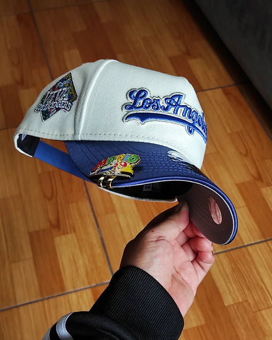 Gorra snapback New Era Los Angeles Dodgers Chrome con visera satinada Two Tone A Frame 9Forty