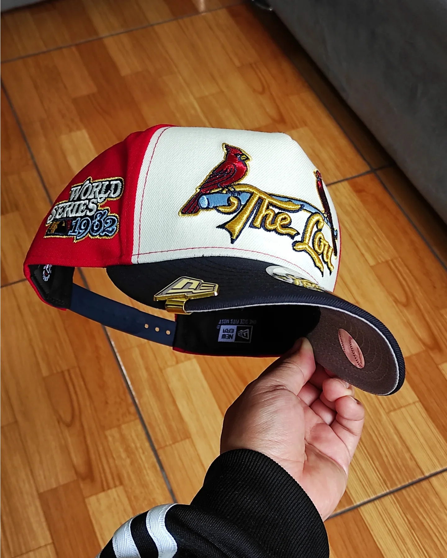 Gorra Snapback A-Frame New Era 9Fifty de los Cardenales de San Luis, Color Rojo, de la Serie Mundial de 1982
