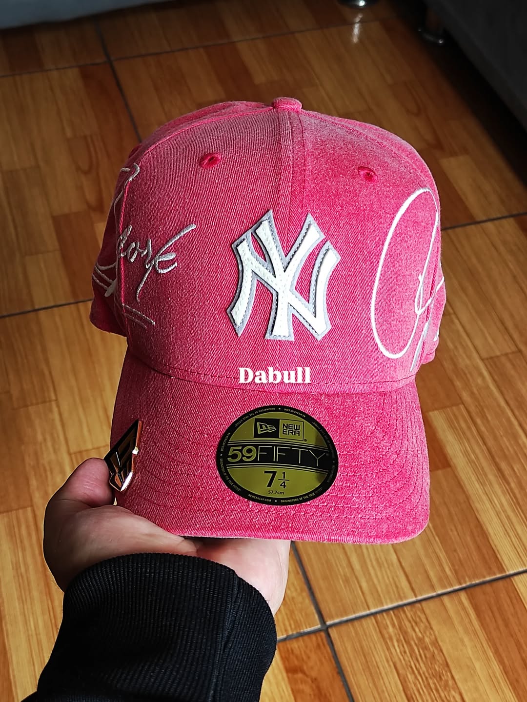 Gorra New Era 59Fifty New York Yankees MLB Script Coral