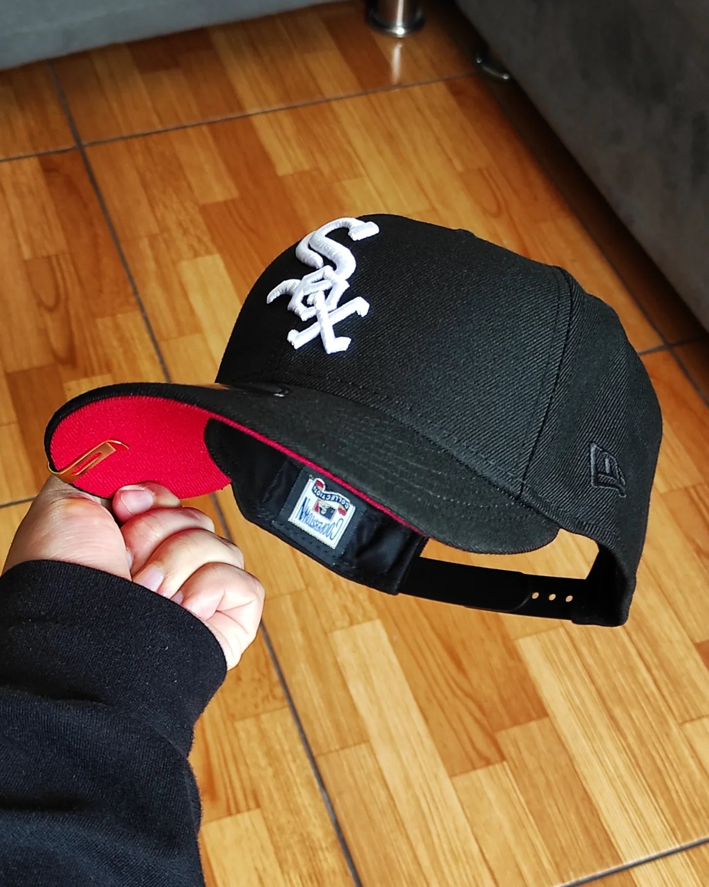 Gorra New Era Chicago White Sox World Series negra y roja 9FIFTY Snapback