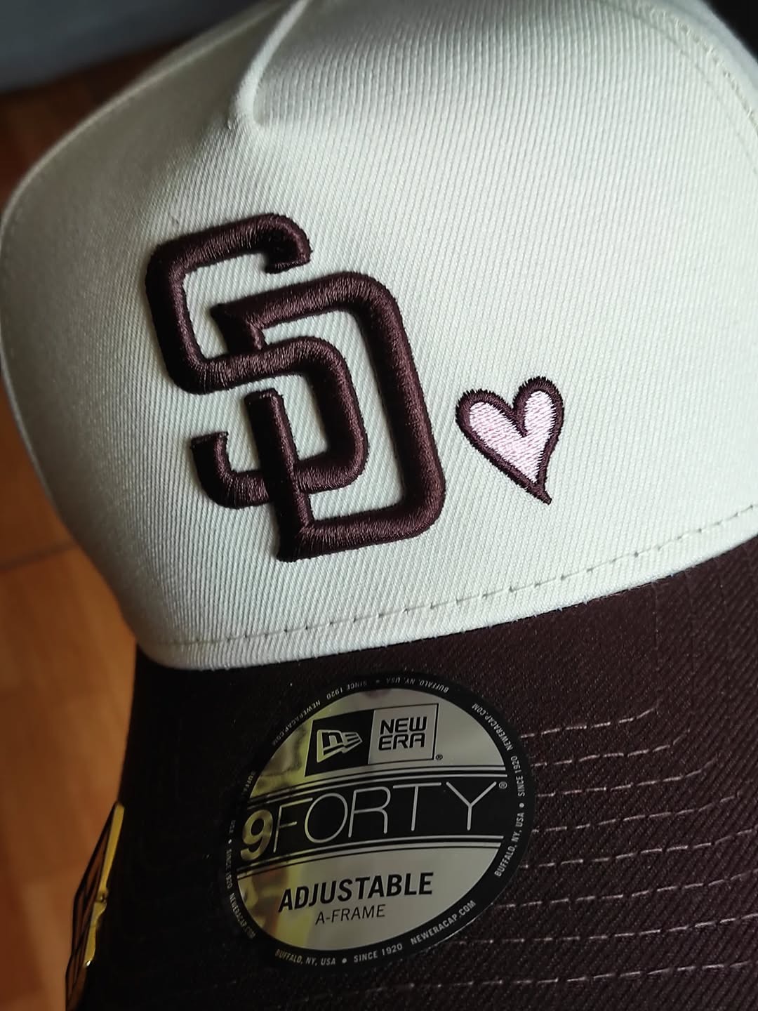 San Diego Padres "Pink Satin Hearts Walnut" 9FORTY A-Frame Snapback