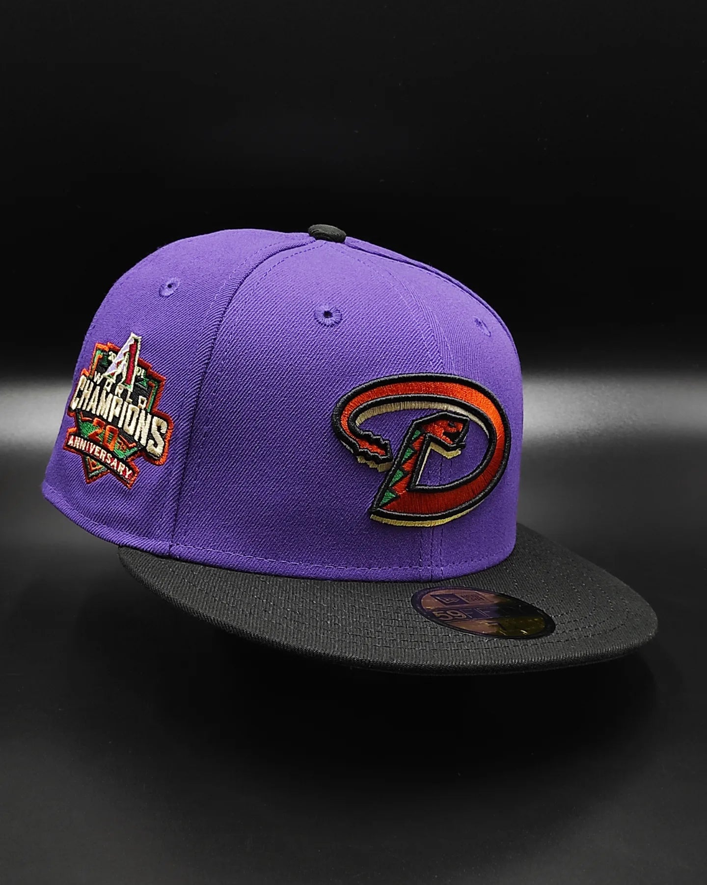 Gorra New Era 59 Fifty Arizona Diamondbacks 20 Aniversario - morado negro