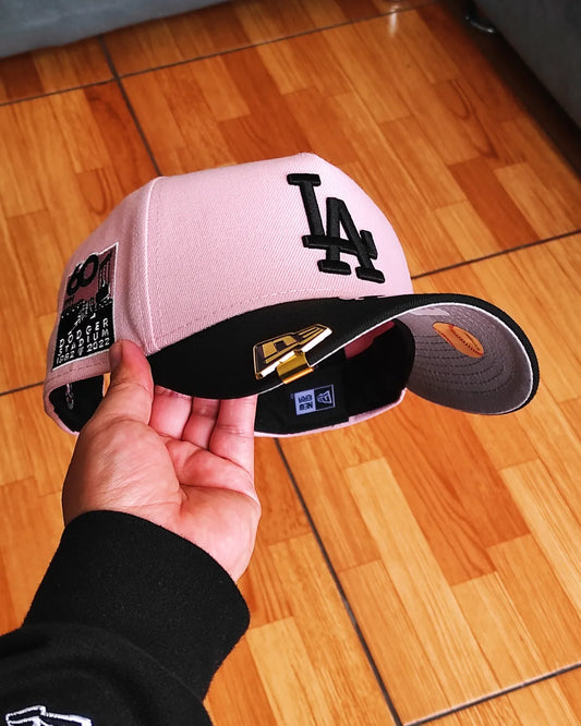 Gorra New Era Los Angeles Dodgers 60 aniversario negra rosa 9 forty A-FRAME