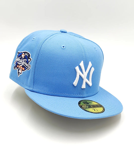 Gorra New Era 59 fifty New York Yankees azul cielo World Series