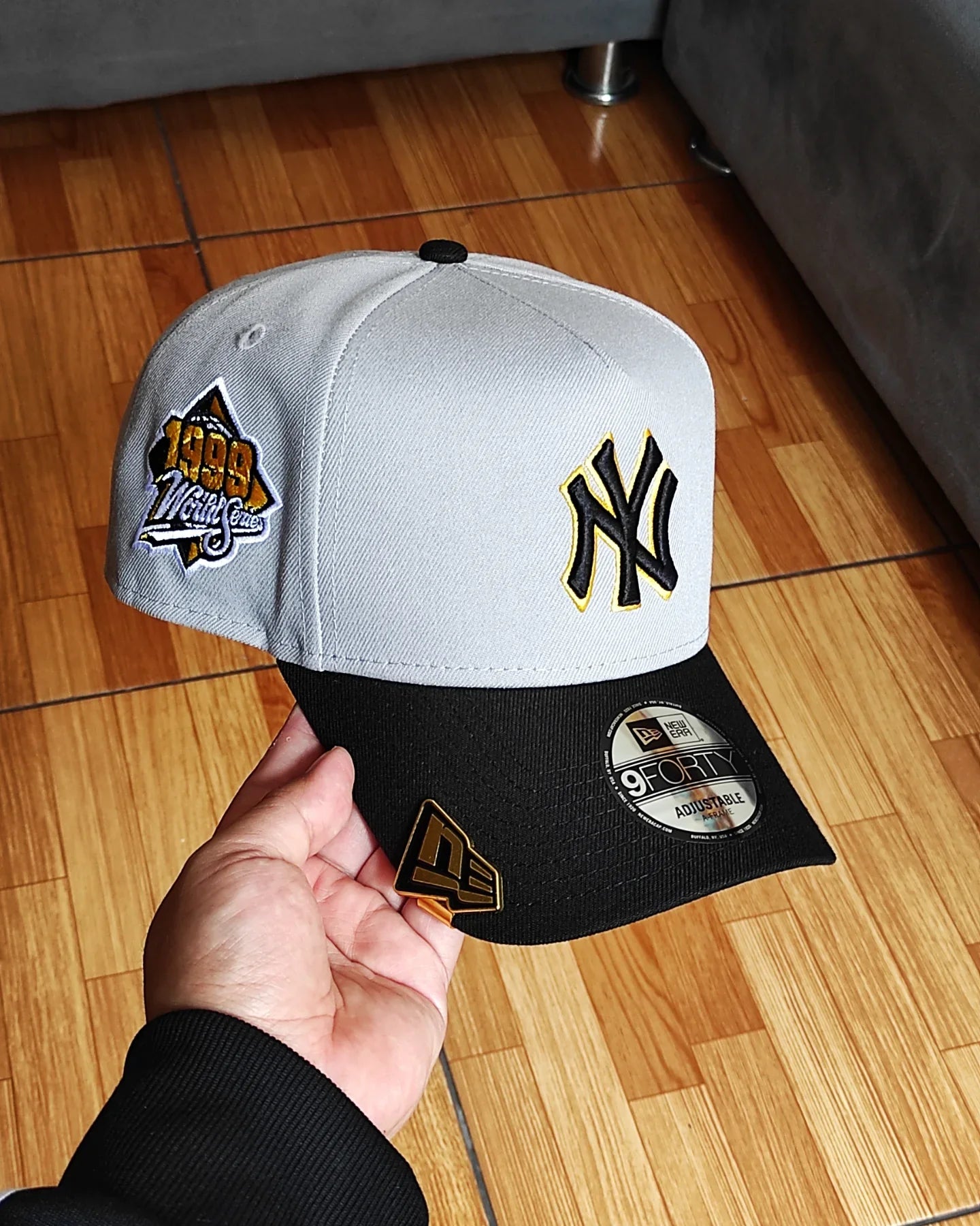 New Era New York Yankees Serie Mundial 1999 gris plomo negro - 9 Forty A-FRAME