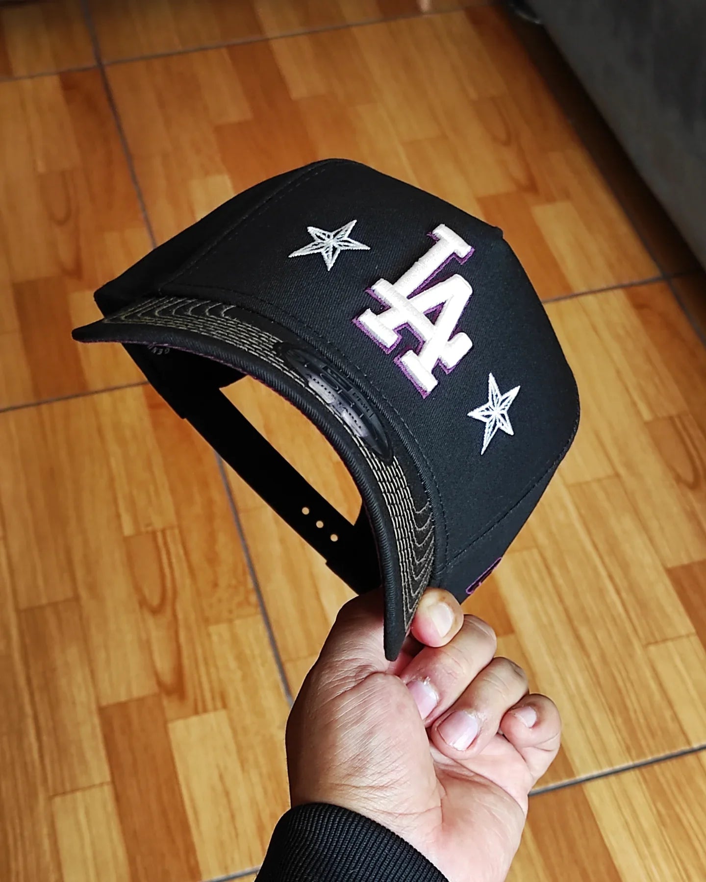 Gorra New Era Los Angeles Dodgers Star ✨ negra/morada 9 FORTY A-FRAME