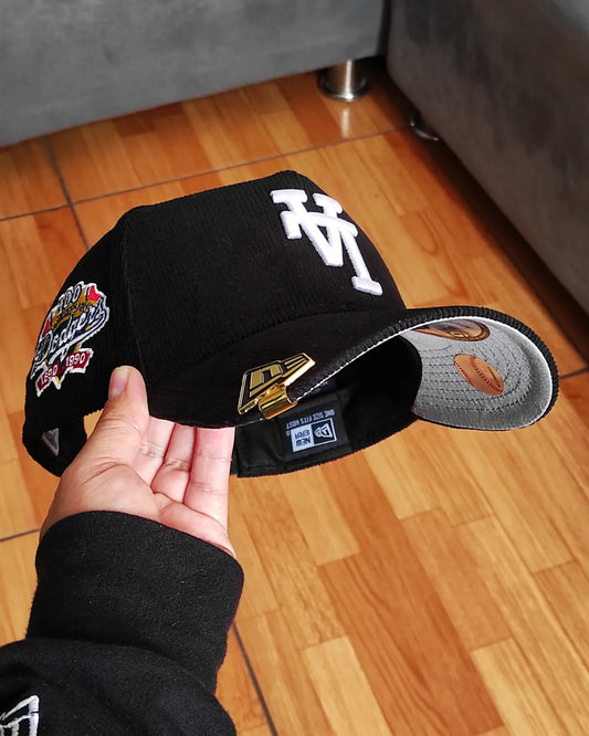 New Era Los Angeles Dodgers pana 100 aniversario negro - 9FORTY AFRAME